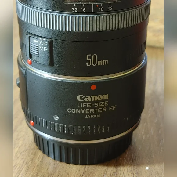 Canon EF Macro 50mm/2.5 + Life-size converter